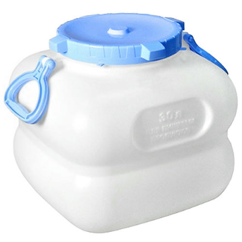 Фляга-бочка пластмассовая "Гранде" 30л, д42см, h32,2см, с ручками, белый