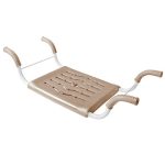 Сиденье мет/пласт д/ванны 35х29см "Комфорт" бежевый каркас 69х16см max нагр 80кг