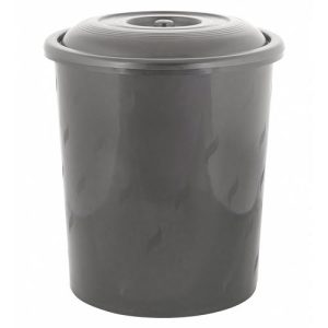 Бак-контейнер для мусора пластмассовый 40л, д40см, h47см, с крышкой