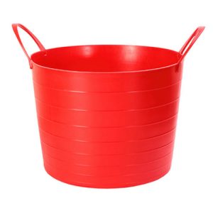 Корзина для белья мягкая пластмассовая 17л, д33см, h24,5см, красный