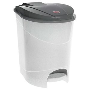 Контейнер пл д/мус 11л с педалью 25х26х33см мрамор внутр/ведро