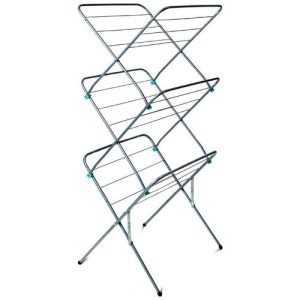 Сушилка д/белья напольная 15м "Ника" 53х49,5х130см складная/вертикальная серебро окраш/эм