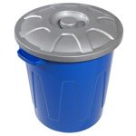 Бак пластмассовый "Гроссо" 38л, д42см, h46,2см, многофункциональный, с крышкой, цвета микс