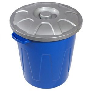 Бак пластмассовый "Гроссо" 38л, д42см, h46,2см, многофункциональный, с крышкой, цвета микс