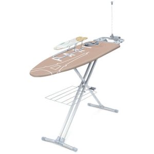 Гладильная доска "Ника 9" ткань х/б/металл 122х40см полка д/белья эл/удлин подрукавн моноблок города "Париж"