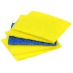 Салфетка "Чисто Солнышко" 12х10х0,5см, абразивная жесткая, 5 штук в упаковке