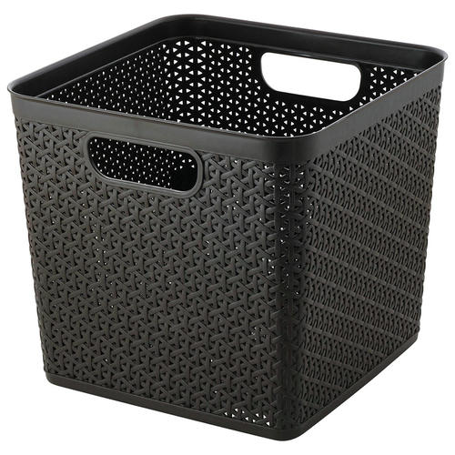 Корзина для хранения Keeplex Rattan 21л квадратная 29,5х29,5х27,5см темный каштан