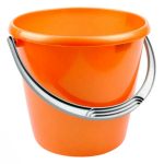 Ведро пластмассовое "Соло" 7л, д27см, h24,8см, оранжевый перламутровый