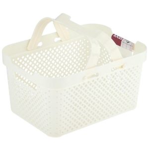 Корзинка для хранения с ручками Plast Team Stockholm, 5 л молочный туман 26х19,2х13,7см