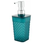 Oslo Дозатор для жидкого мыла пластмассовый "Neo Luxe" 7,5х7,5х17,8см, изумрудный агат