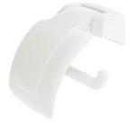 Держатель для туалетной бумаги пластмассовый 16х115х5,5см, белый, (без крепежей)