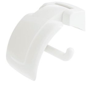 Держатель для туалетной бумаги пластмассовый 16х115х5,5см, белый, (без крепежей)