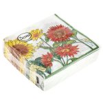Салфетки 24*24 1сл 40шт Desna Design "Декоративные подсолнухи"