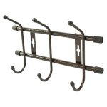 Вешалка для одежды металлическая 3 крючка 28,4х18,8см, настенное крепление, медный антик