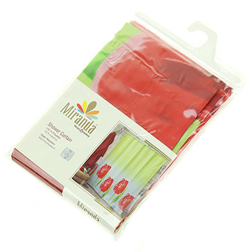 Miranda Штора для ванной тканевая 180х200см "Тюльпан", 100% п/э