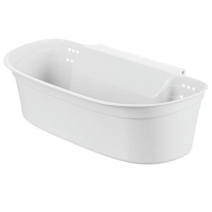 Корзина подвесная на дверь для мусора пластмассовая 17х9х31см, белый