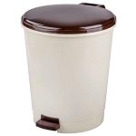 Ведро для мусора с педалью пластмассовое 12л, д26,5см, h34см, слоновая ость