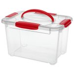 Ящик универсальный "Кристалл XXS" 5,5л 283Х200Х170ММ, (бесцветный) с/крышкой пластик Econova