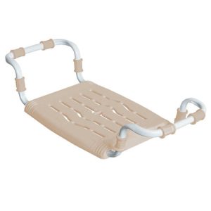 Сиденье мет/пласт д/ванны 35х29см "Комфорт" бежевый раздвижн каркас 65-70х16см max нагр 100кг