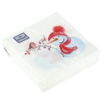 Салф. Art Bouquet 20х20 2 слоя 30л "Милый снеговик"