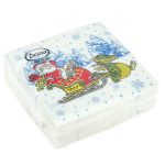 Салфетки 24*24 1сл 40шт Desna Design "Новый год к нам мчится"