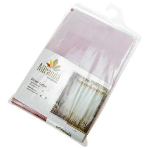 Miranda Штора для ванной тканевая 180х200см "Ликия, розовый", 100% п/э