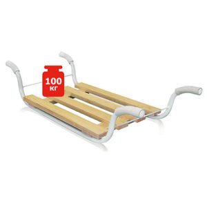 Решетка-сиденье для ванны деревянное "Классика" 42х27м, 5-и реечное, металлический каркас