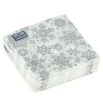Салф. Art Bouquet 20х20 2 слоя 30л "Серебряные снежинки"