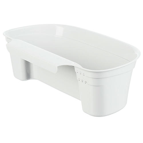 Корзина подвесная на дверь для мусора пластмассовая 17х9х31см, белый — изображение 2