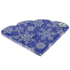 Салфетки Ф32см, 3 слоя, 12л Art Bouquet Rondo "Серебряные снежинки на синем"