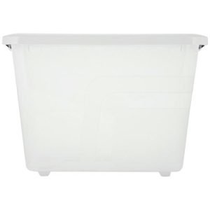 Bergen Ящик для хранения пластмассовый 18л, 38,1х29х27,3см, ручки-клипса, прозрачный