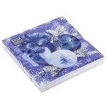 Салфетки 20л, Bouquet Home Collection Classic, 3хсл., "Новогодняя коллекция синяя"