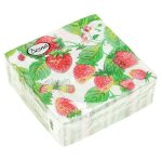 Салфетки 24*24 1сл 40шт Desna Design "Земляника"