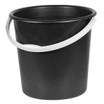 Ведро пластмассовое 10л, д29,5см, h28,5см, белый/серый/черный