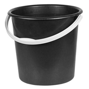 Ведро пластмассовое 10л, д29,5см, h28,5см, белый/серый/черный