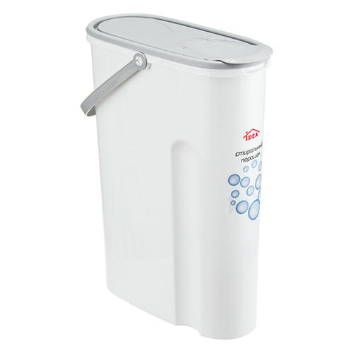 Контейнер для стирального порошка пластмассовый 5л, 11x32x25см, смоки