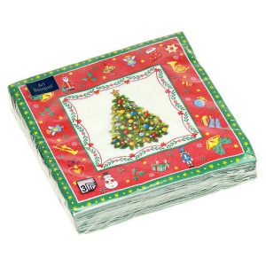 Салфетки Art Bouquet 33*33, 3хсл, 20л. "Новогодняя сказка на красном"