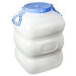 Фляга-бочка пластмассовая "Гранде" 60л, д42см, h54см, с ручками, белый