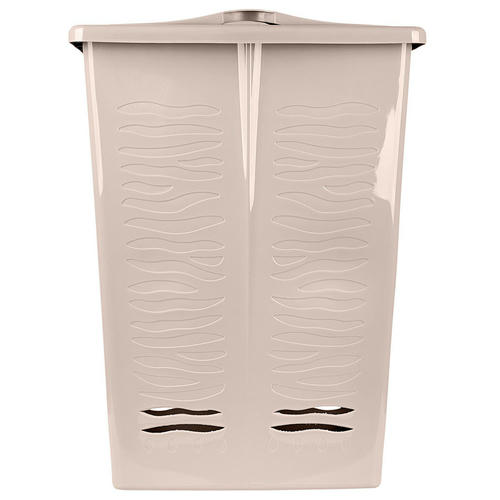 Корзина для белья Keeplex Regular с откидной крышкой 42л 39,8х29,9х53,7см бежевый топаз — изображение 2