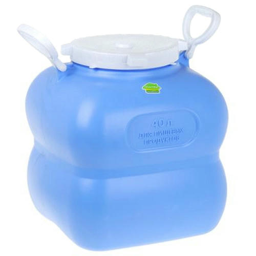 Фляга-бочка пластмассовая "Гранде" 40л, д41см, h40см, с ручками, фиолетовый