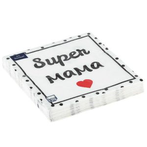 Салфетки Art Bouquet 33*33, 3хсл, 20шт. "Супер мама"