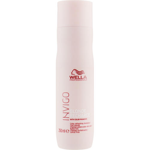 Шампунь-нейтрализатор желтизны, Wella Professionals Invigo Blonde Recharge Color Refreshing Shampoo For Cool Blonde — изображение 2