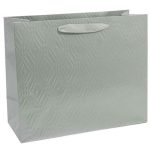 Пакет бумажный подарочный Элегант серебро 32х26см