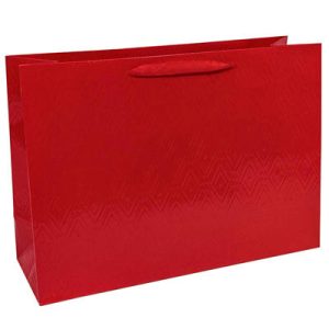 Пакет бумажный подарочный Элегант красный 45х33см