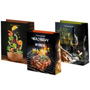 Пакет бумажный Еда 18х23см