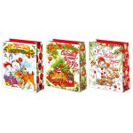 Пакет бумажный С НОВЫМ ГОДОМ 26х32см