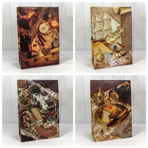 Пакет бумажный подарочный Увлечения муж микс 43х62