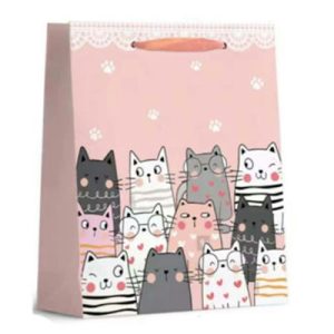 Пакет бумажный Котята в очках 18х23см