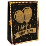 Пакет бумажный HB Шарики золото блеск 26х32см