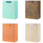 Пакет бумажный Золотые трещины 18х23см/G